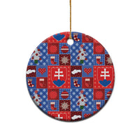 Slovakia Christmas Patchwork Ceramic Ornament - Wonder Print Shop