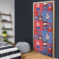 Slovakia Christmas Patchwork Door Cover - Wonder Print Shop