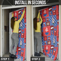 Slovakia Christmas Patchwork Door Cover - Wonder Print Shop
