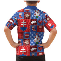 Slovakia Christmas Patchwork Family Matching Mermaid Dress and Hawaiian Shirt - Wonder Print Shop