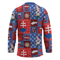 Slovakia Christmas Patchwork Hockey Jersey - Wonder Print Shop