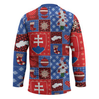 Slovakia Christmas Patchwork Hockey Jersey - Wonder Print Shop
