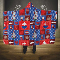 Slovakia Christmas Patchwork Hooded Blanket - Wonder Print Shop