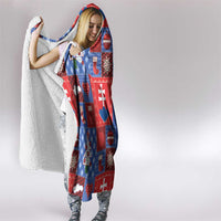 Slovakia Christmas Patchwork Hooded Blanket - Wonder Print Shop