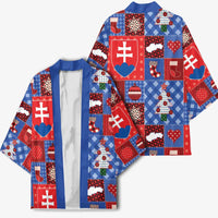 Slovakia Christmas Patchwork Kimono - Wonder Print Shop