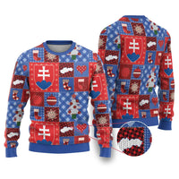 Slovakia Christmas Patchwork Ugly Christmas Sweater - Wonder Print Shop