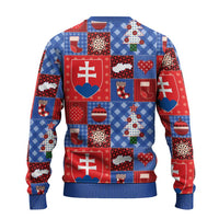 Slovakia Christmas Patchwork Ugly Christmas Sweater - Wonder Print Shop