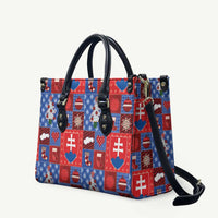 Slovakia Christmas Patchwork Leather Bag - Wonder Print Shop