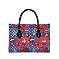 Slovakia Christmas Patchwork Leather Bag - Wonder Print Shop