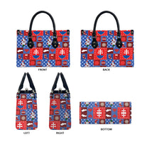 Slovakia Christmas Patchwork Leather Bag - Wonder Print Shop