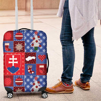 Slovakia Christmas Patchwork Luggage Cover - Wonder Print Shop