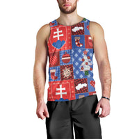 Slovakia Christmas Patchwork Men Tank Top - Wonder Print Shop