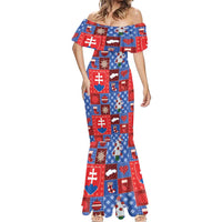 Slovakia Christmas Patchwork Mermaid Dress - Wonder Print Shop