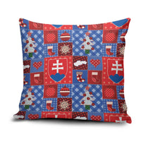Slovakia Christmas Patchwork Pillow Cover - Wonder Print Shop