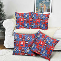 Slovakia Christmas Patchwork Pillow Cover - Wonder Print Shop