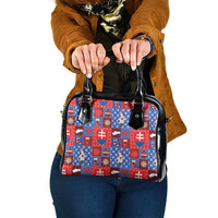Slovakia Christmas Patchwork Shoulder Handbag - Wonder Print Shop