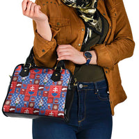 Slovakia Christmas Patchwork Shoulder Handbag - Wonder Print Shop