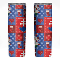 Slovakia Christmas Patchwork Skinny Tumbler - Wonder Print Shop