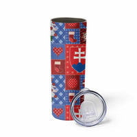 Slovakia Christmas Patchwork Skinny Tumbler - Wonder Print Shop