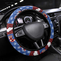 Slovakia Christmas Patchwork Steering Wheel Cover - Wonder Print Shop