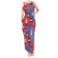 Slovakia Christmas Patchwork Tank Maxi Dress - Wonder Print Shop