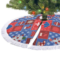 Slovakia Christmas Patchwork Tree Skirt - Wonder Print Shop