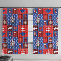 Slovakia Christmas Patchwork Window Curtain - Wonder Print Shop
