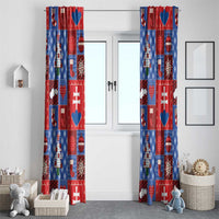 Slovakia Christmas Patchwork Window Curtain - Wonder Print Shop