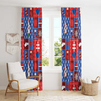 Slovakia Christmas Patchwork Window Curtain - Wonder Print Shop