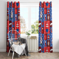 Slovakia Christmas Patchwork Window Curtain - Wonder Print Shop