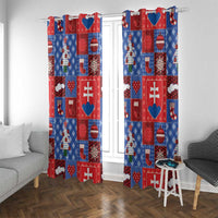 Slovakia Christmas Patchwork Window Curtain - Wonder Print Shop