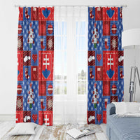 Slovakia Christmas Patchwork Window Curtain - Wonder Print Shop