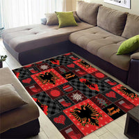 Albania Christmas Patchwork Area Rug - Wonder Print Shop