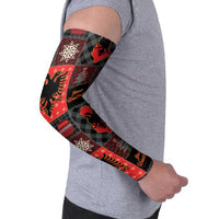 Albania Christmas Patchwork Arm Sleeves - Wonder Print Shop