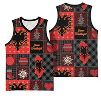 Albania Christmas Patchwork Basketball Jersey - Wonder Print Shop