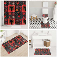 Albania Christmas Patchwork Bathroom Set - Wonder Print Shop