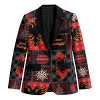Albania Christmas Patchwork Blazer - Wonder Print Shop