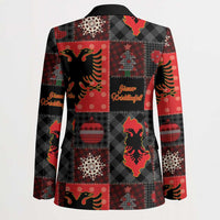 Albania Christmas Patchwork Blazer - Wonder Print Shop