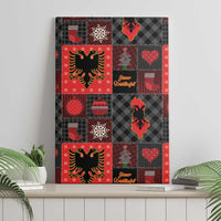 Albania Christmas Patchwork Canvas Wall Art - Wonder Print Shop