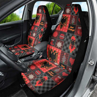 Albania Christmas Patchwork Car Seat Cover - Wonder Print Shop