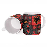 Albania Christmas Patchwork Ceramic Mug - Wonder Print Shop