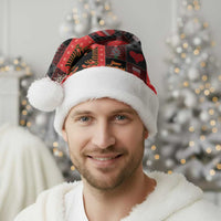 Albania Christmas Patchwork Christmas Santa Hat - Wonder Print Shop