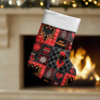 Albania Christmas Patchwork Christmas Stocking - Wonder Print Shop
