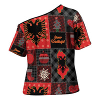 Albania Christmas Patchwork Cross Shoulder Shirt - Wonder Print Shop