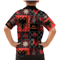 Albania Christmas Patchwork Family Matching Mermaid Dress and Hawaiian Shirt - Wonder Print Shop