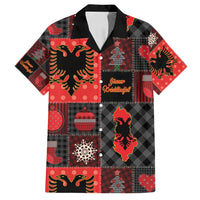Albania Christmas Patchwork Family Matching Off Shoulder Short Dress and Hawaiian Shirt - Wonder Print Shop