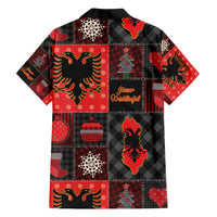 Albania Christmas Patchwork Family Matching Off Shoulder Short Dress and Hawaiian Shirt - Wonder Print Shop
