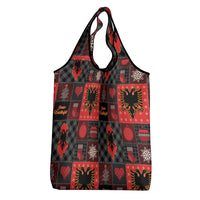 Albania Christmas Patchwork Grocery Bag - Wonder Print Shop
