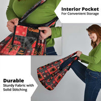 Albania Christmas Patchwork Grocery Bag - Wonder Print Shop