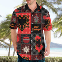 Albania Christmas Patchwork Hawaiian Shirt - Wonder Print Shop